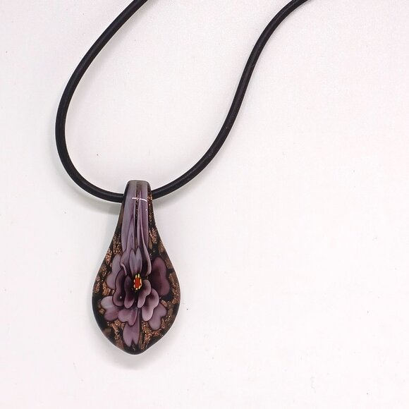 Purple & Black Necklace - Picture 1 of 3